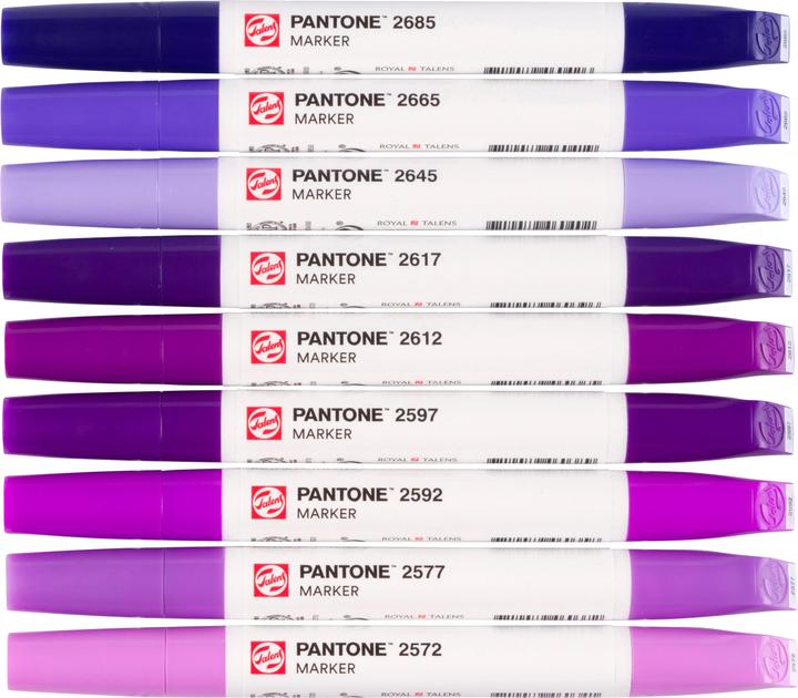 Image du produit Talens Pantone Marker Set 9x Violett, Strichstärke: Keine (9x)