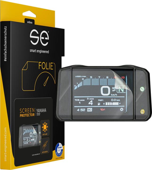 Actual product image Smart Engineered se Anti-reflective 3D Speedo / Cockpit protection film (PU 2) for Yamaha MT-09 / FZ-09