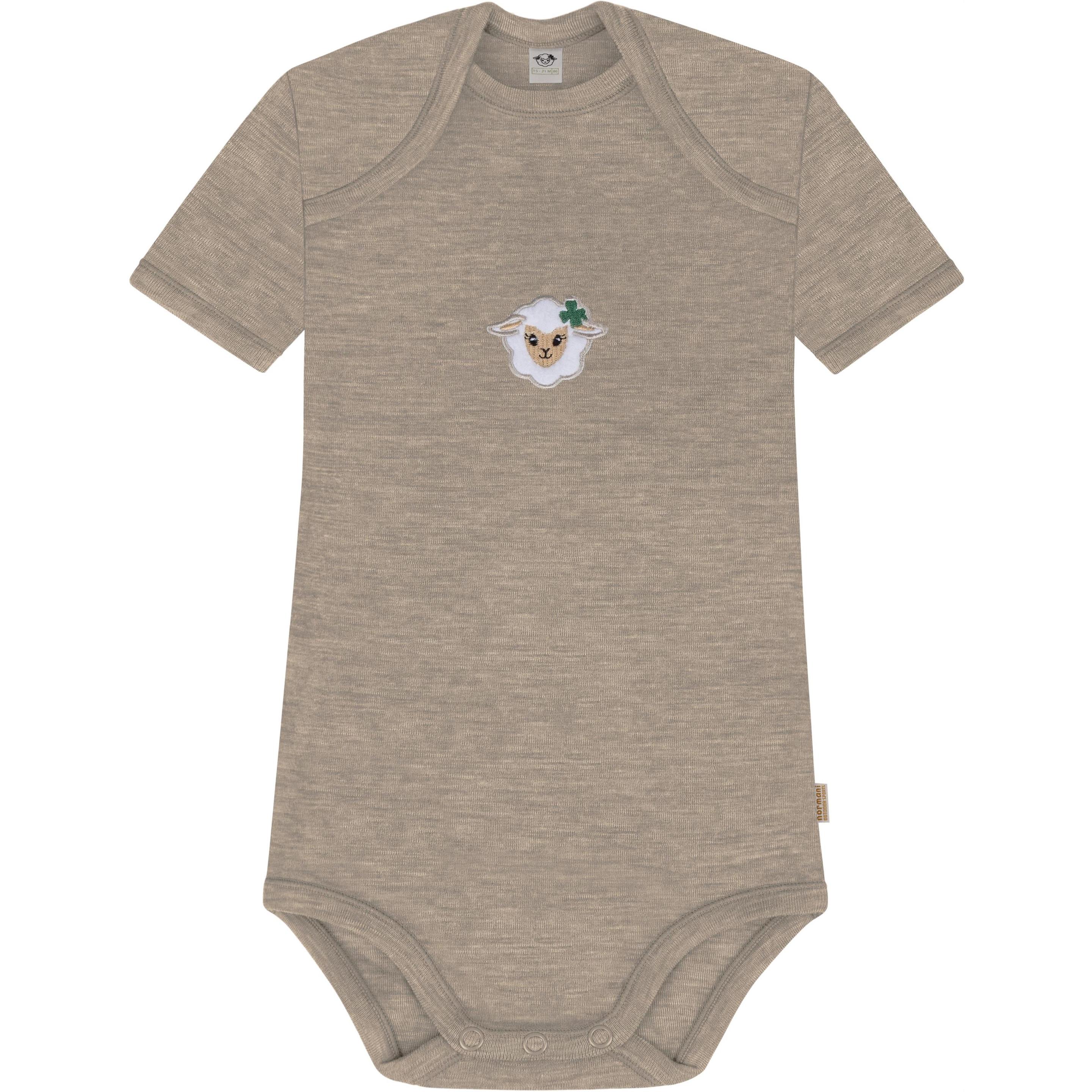 Normani, Herren, Body, Baby Merino Body Kurzarm „Tauranga" - 9301, Beige, (92)