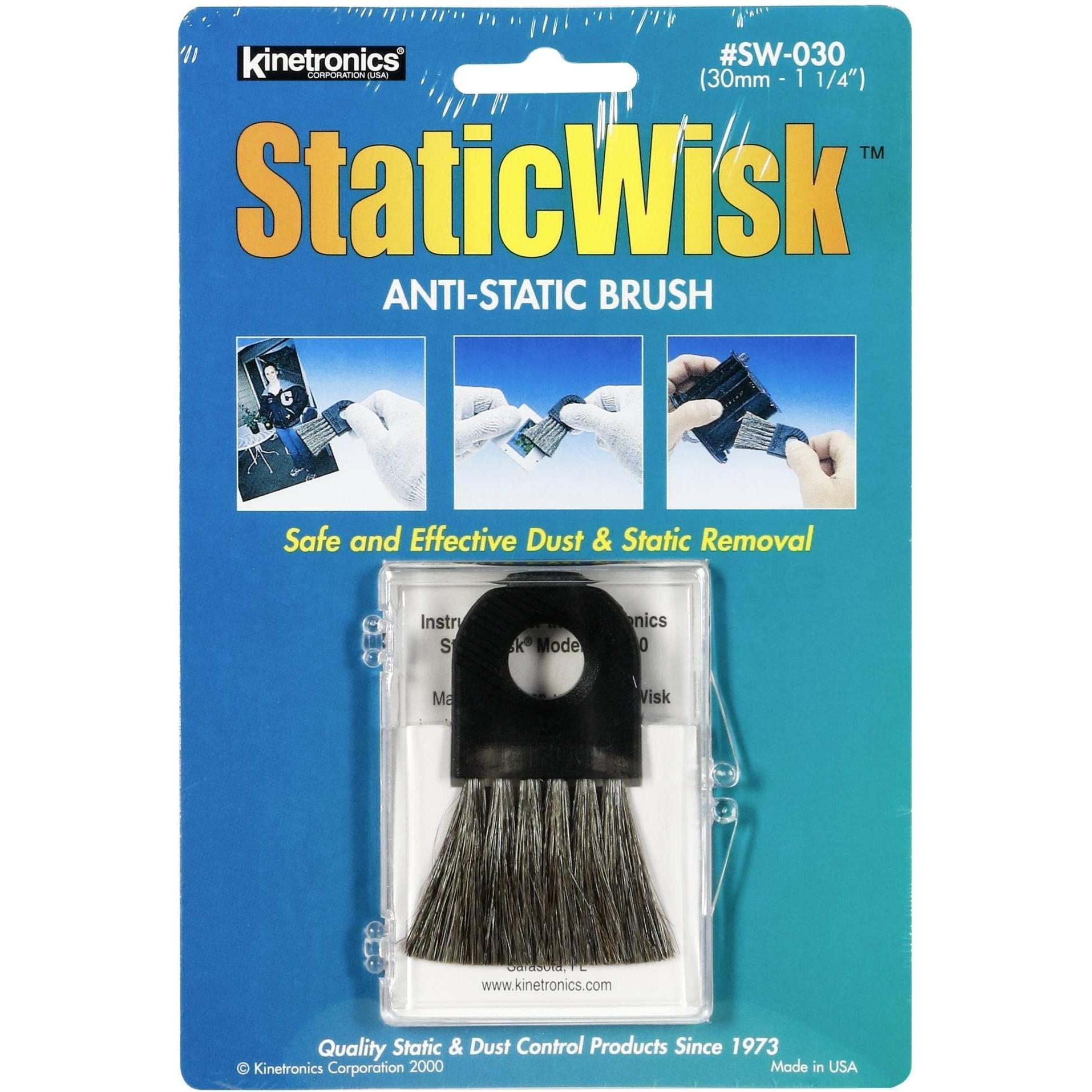 Kinetronics Antistatik-Bürste SW-030, Kamerareinigung, Schwarz