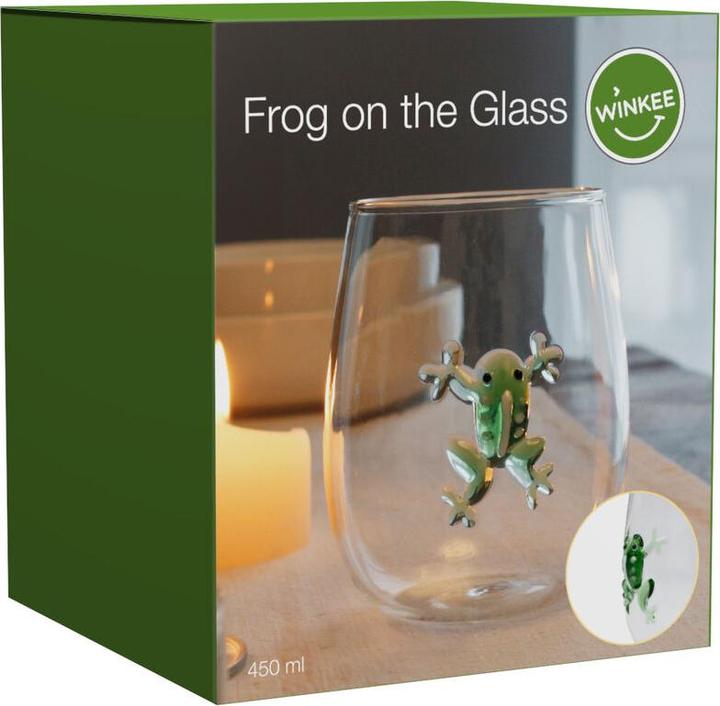 Immagine prodotto Winkee - Drinking Glasses - Handmade Glasses Frog