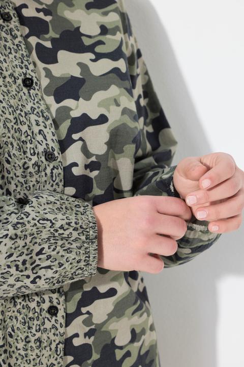 Produktbild Angel of Style Longbluse, Straight Fit, farbiger Leo und Camouflage (52)