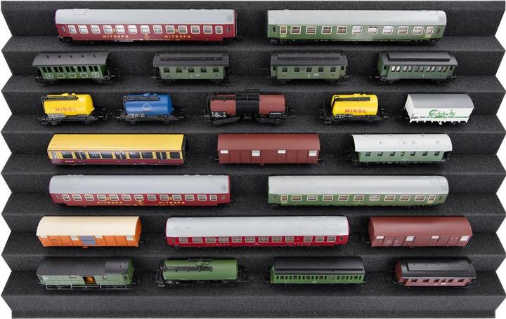 Produktbild Feldherr Euro Box für Modelleisenbahnen TT mit Zugliege, 7 Fächer (Kunststoff, Schaumstoff)