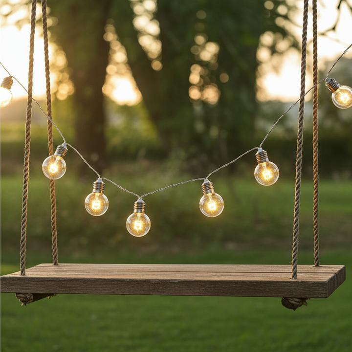 Produktbild Casativo Solar-LED-Lichterkette mit 20 LEDs, Glühbirnenform, 2,85 Meter, IP44 (2.85 m)