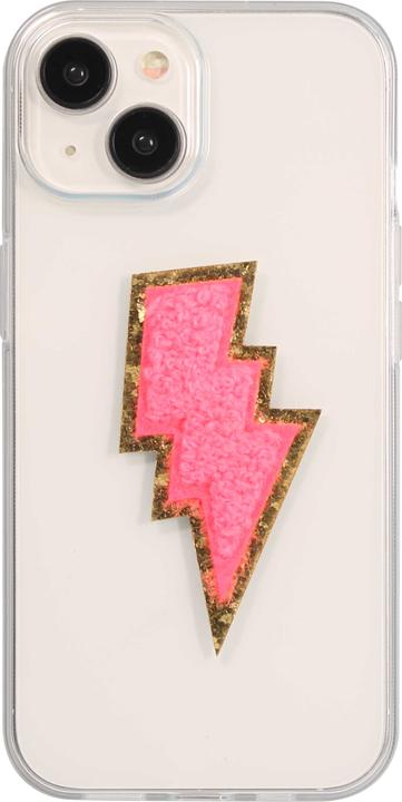 PhoneLook Autocollant sticker pour téléphone/tablette/ordinateur brodé en 3D Éclair rose