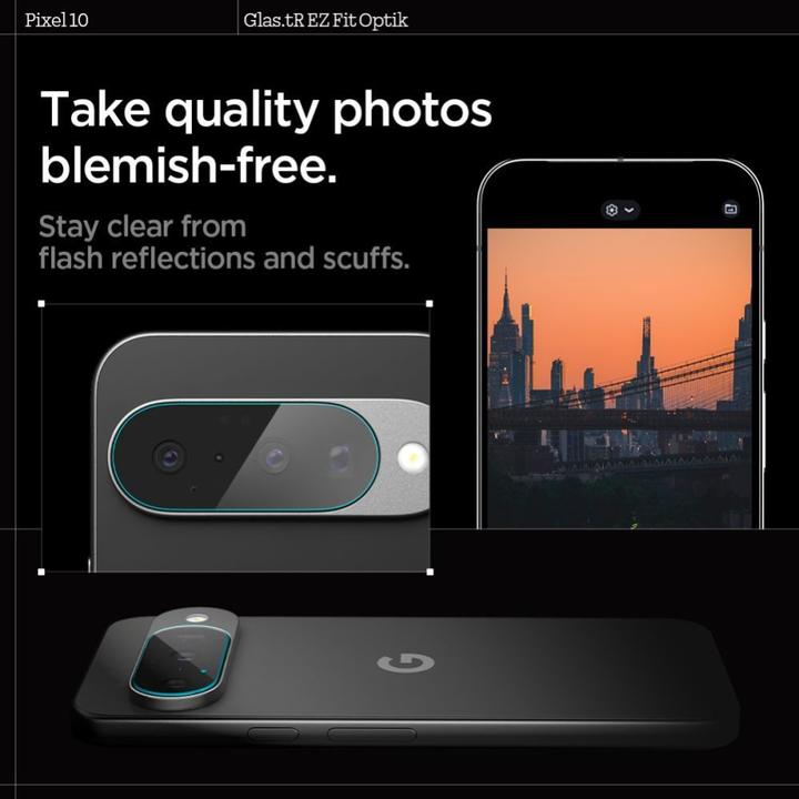 Produktbild Spigen - Optik.tR Camera Glass (2 pack) - Google Pixel 10 - Crystal Clear (2 Stk., Google Pixel 10)