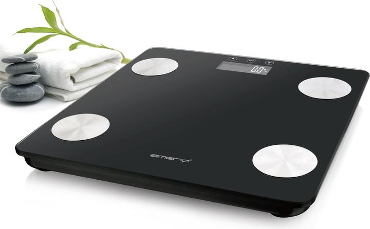 Immagine prodotto Emerio BR-125479 Bilancia pesapersone digitale Capacità di pesatura (max.)=180 kg Nero (180 kg)