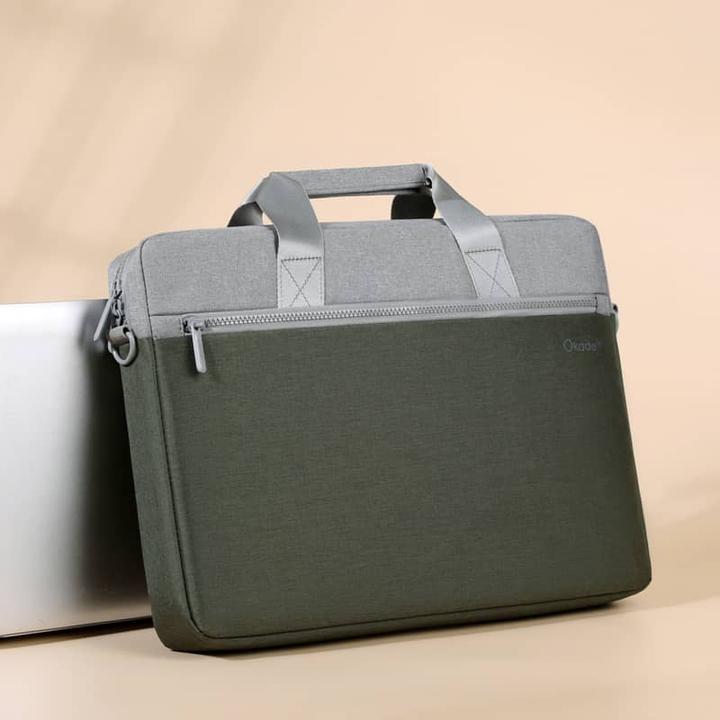 Actual product image Okade MacBook / laptop bag, 13.3-14 inch, T66, olive green (14")