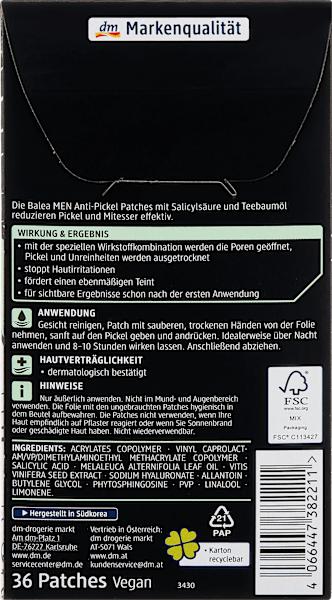 Produktbild dm Balea MEN Clear-up Anti-Pickel Patches