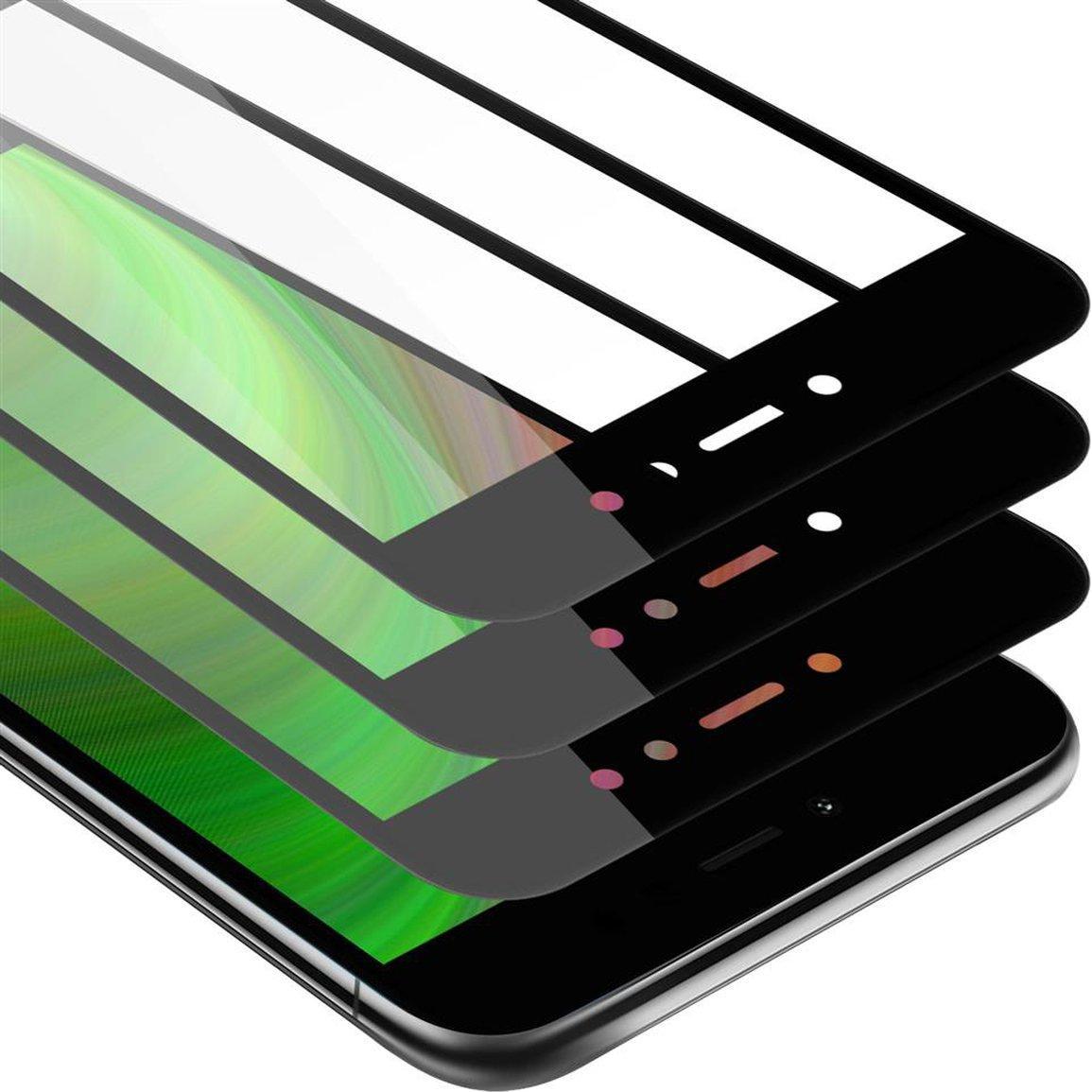 Cadorabo Vollbild Displayschutzglas (3 Stück, Xiaomi Redmi Note 5A Prime), Smartphone Schutzfolie, Schwarz