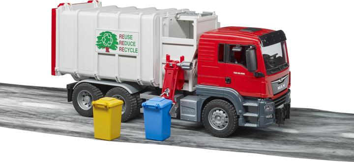 Actual product image Bruder MAN TGS side loader refuse truck
