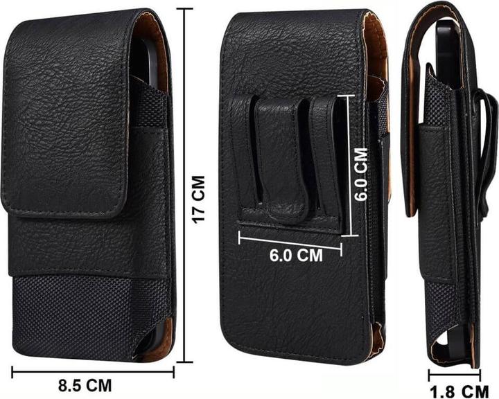 Actual product image Cover-Discount Nylon - Leather Belt Bag with Card Pocket black / L