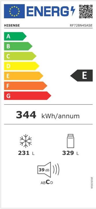 Energy Label Hisense RF728N4SAS (560 l)
