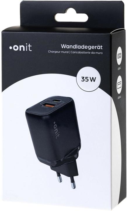 Produktbild Onit USB-Wandladegerät Dual 1C1A 35 W GaN Schwarz (35 W, 2 Ports)