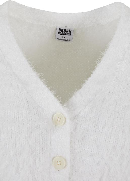 Produktbild Urban Classics Graue Damen-Crop-Cardigan mit Federn (XL)