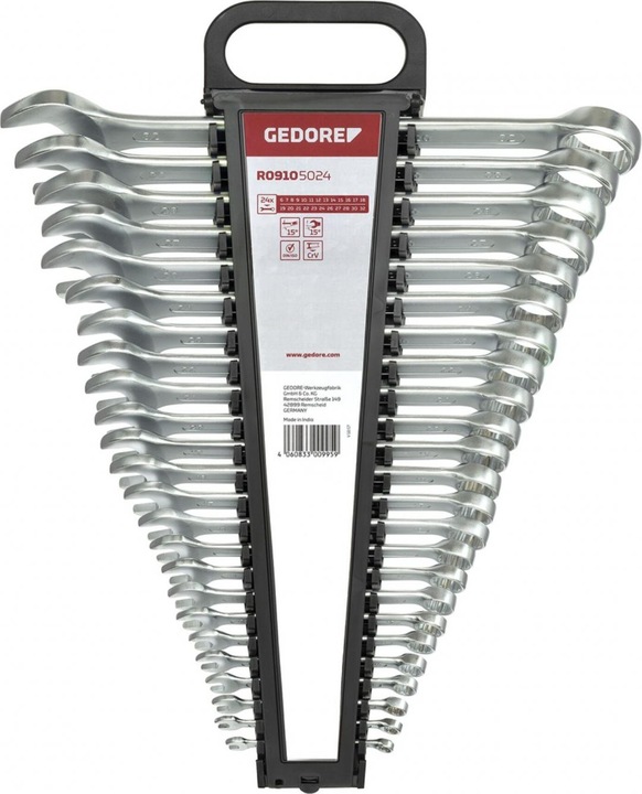 Actual product image Gedore Red Combination spanner set (32 mm, 6 mm, 7 mm, 8 mm, 9 mm, 10 mm, 11 mm, 12 mm, 13 mm, 14 mm, 15 mm, 16 mm, 17 mm, 18 mm, 19 mm, 20 mm, 21 mm, 22 mm, 23 mm, 24 mm, 26 mm, 27 mm, 28 mm, 30 mm)