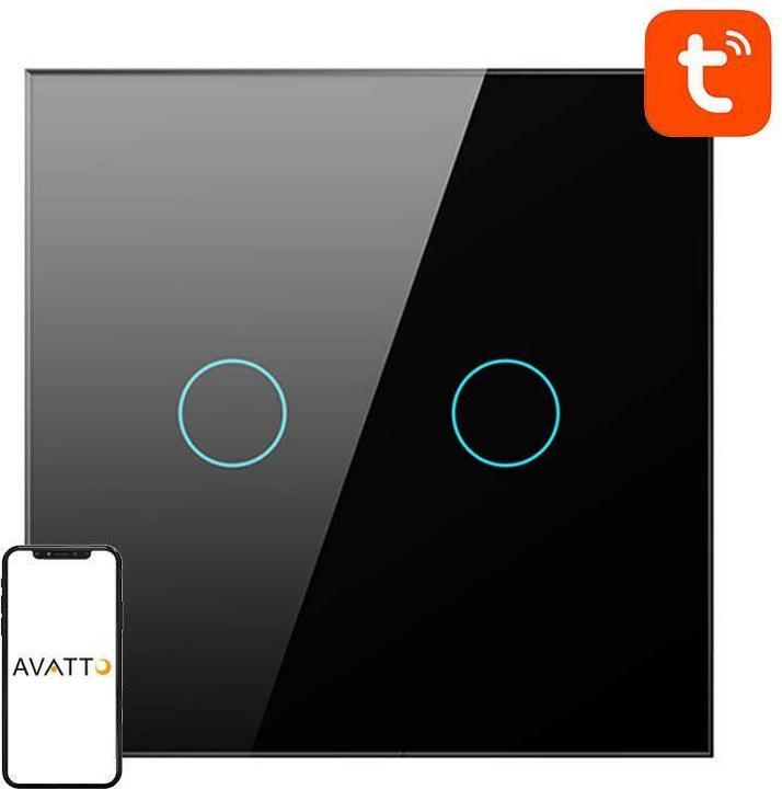 Immagine prodotto Avatto Interruttore intelligente WiFi UE 2 vie TUYA (nero)