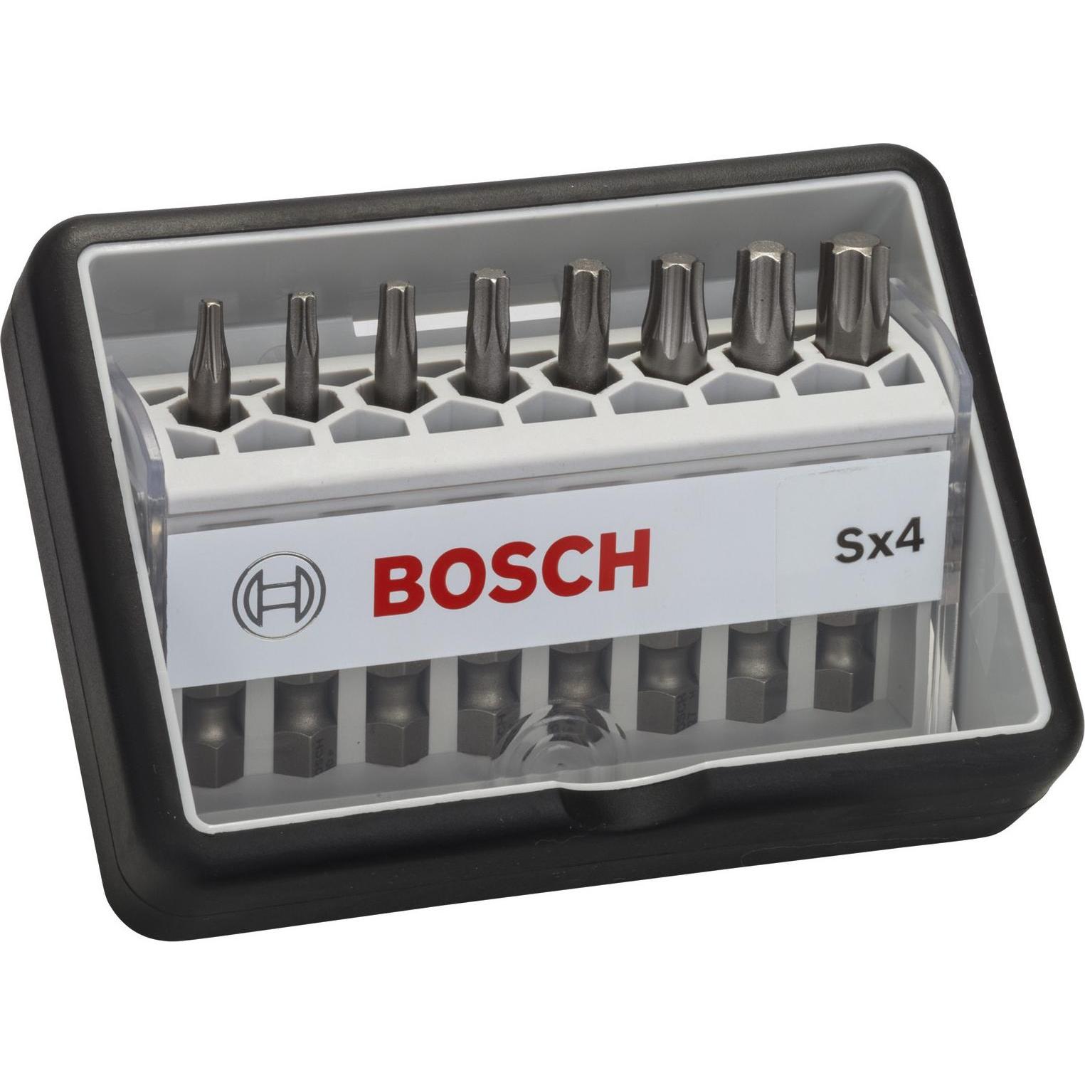 Bosch Professional Zubehör, Bits, 8-tlg. Schrauberbit-Set, Robust Line, Sx T, Extra Hard-Ausführung (Innensechsrund TX M...