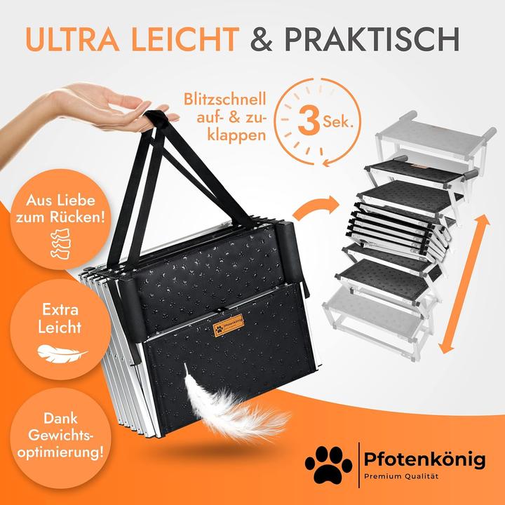Produktbild Pfotenkönig Klappbare Hundetreppe (Hund, Faltbar)