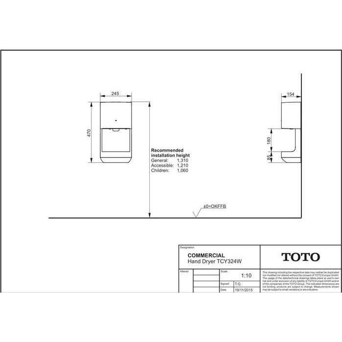 Thumbnail - TOTO COMMERCIAL Händetrockner Aufputzausführung weiss, Händetrockner, Weiss