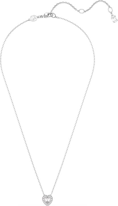 Immagine prodotto Swarovski x Ariana Grande Halskette Verschiedene Schliffe Herz Weiss Rhodiniert (Metallo Swarovski, 38 cm)