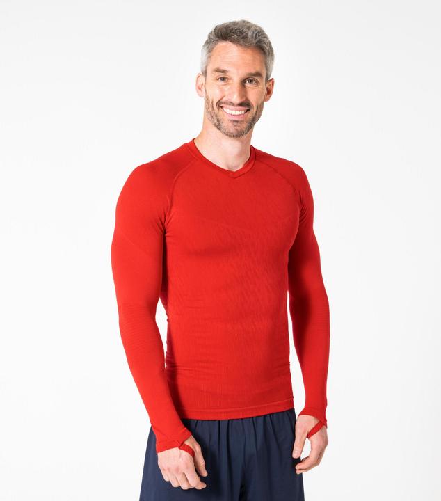Image du produit Kipsta Maillot de football à manches longues homme/femme - Keepdry rouge (XL)