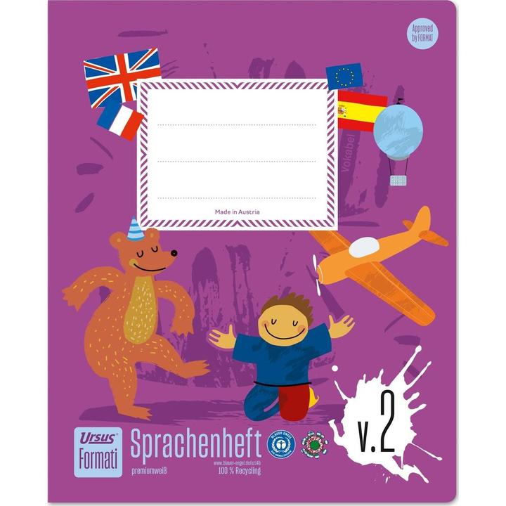 Immagine prodotto Ursus Quaderno V.2, 19,5 x 24 cm, foderato, multicolore (19,5 x 24 cm, Righe, Copertina morbida)