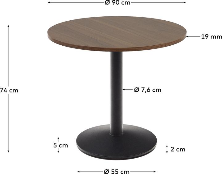 Image du produit Kave Home Esilda (90 x 90 x 74 cm)