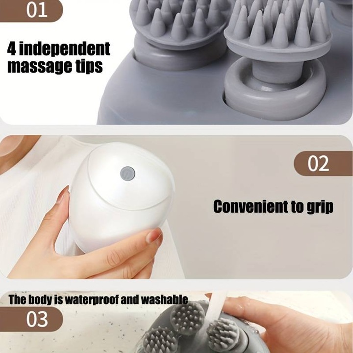 Image du produit PhoneLook Appareil de massage électronique sans fil pour la tête et le corps pour les massages en voyage
