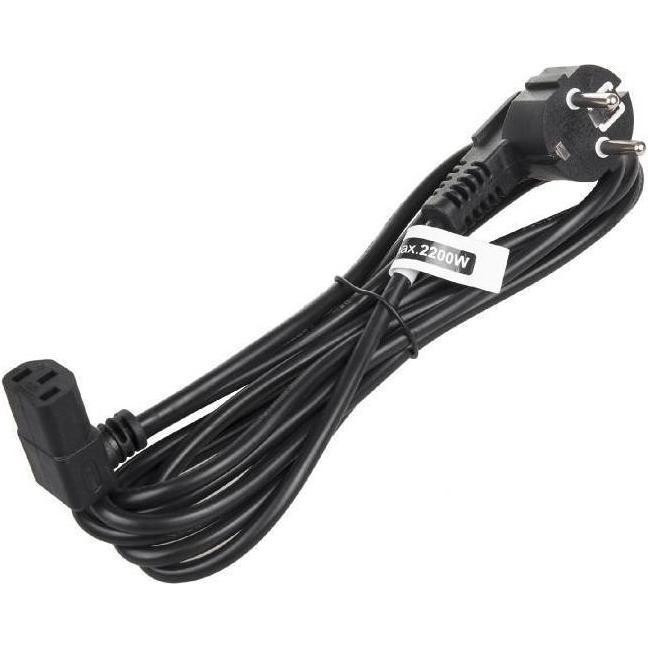 Thumbnail - Maclean MCTV-854 - Netzkabel, gewinkelt, 3-polig, EU-Stecker, 3m (3 m), Stromkabel