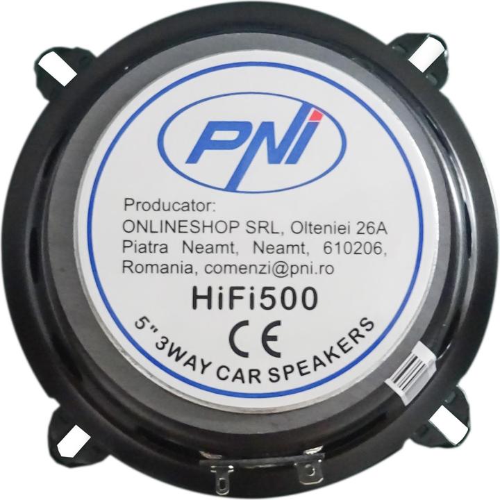 Productafbeelding PNI Coaxiale autoluidsprekers HiFi500, 100W, 12,7 cm, 3-weg, set van 2 (12.70 cm)