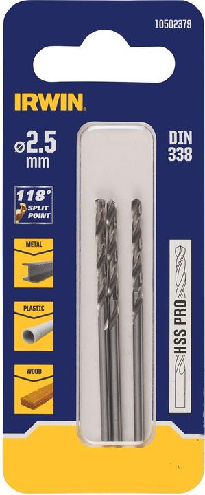 Actual product image Irwin Metal drill (2.5 millimetres)
