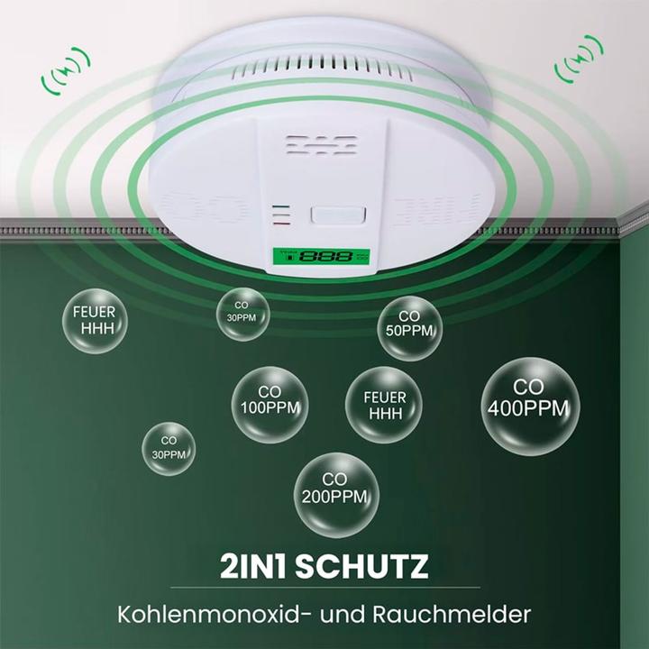Actual product image Eaxus Brand- & Kohlenmonoxidalarm