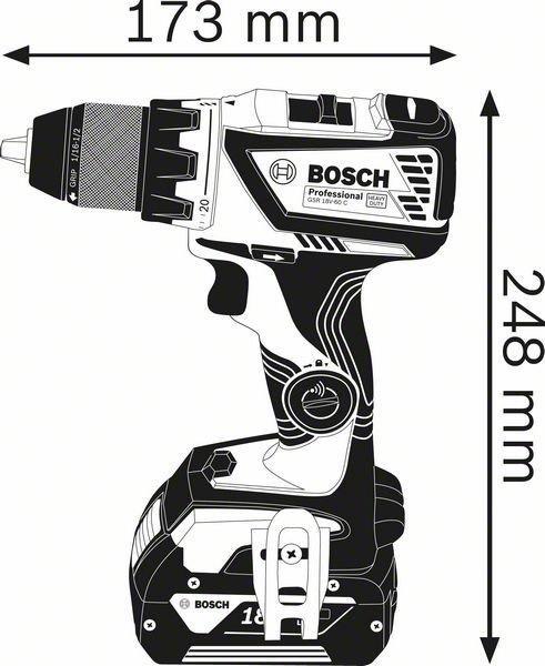 Actual product image Bosch Professional GSR 18V-60 C (Rechargeable battery operated)