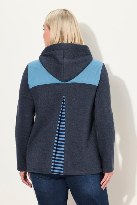 Produktbild Ulla Popken Hoodie, Waffelpikee, A-Linie, Kapuze, Langarm (46, 48)