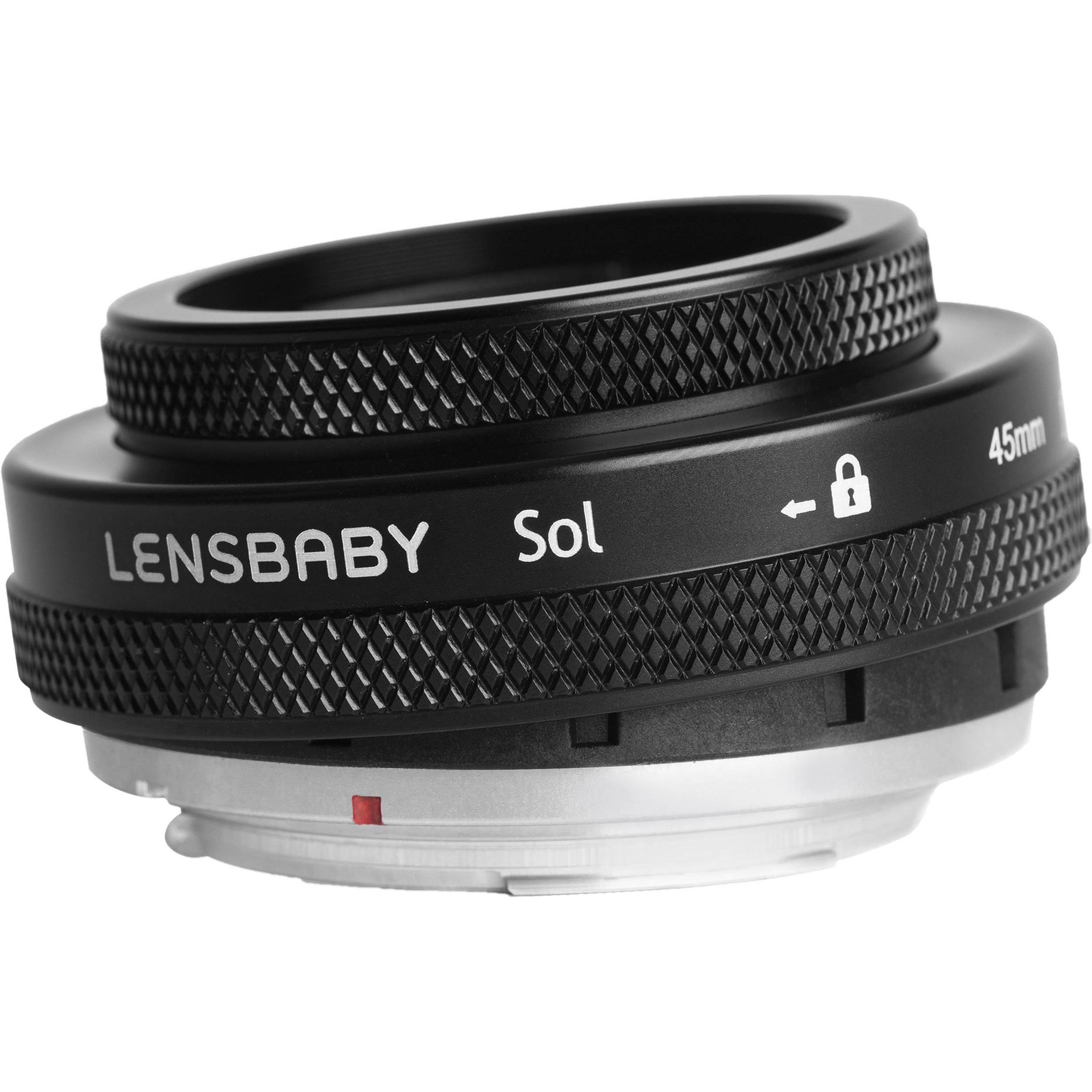 Lensbaby Sol 45 Canon EF (Canon EF, APS-C / DX), Objektiv, Schwarz