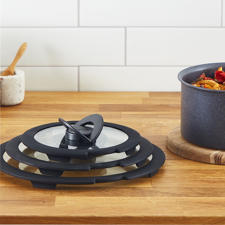 Actual product image Tefal Ingenio G6 Glass Lid Set 16/18/20cm (20 cm, Plastic, Glass)