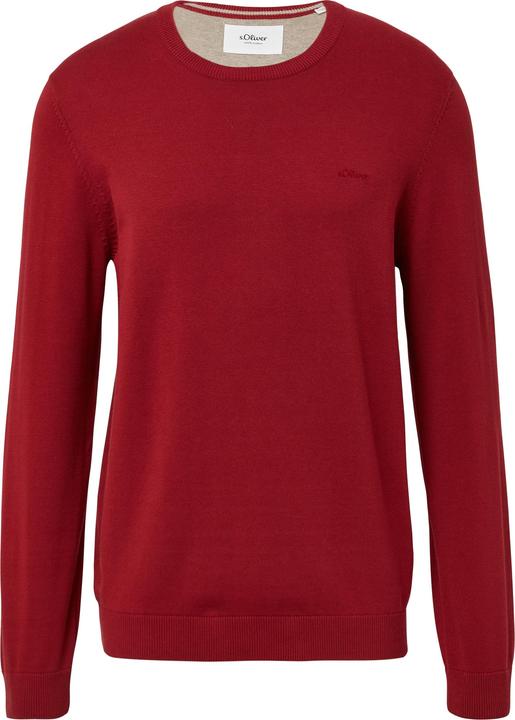 Produktbild s.Oliver Strickpullover Baumwollpullover mit Logo-Stickerei (3XL)