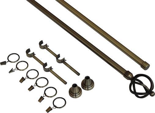 Actual product image Domoletti DOUBLE CURTAIN RAIL SET F512005 180CM