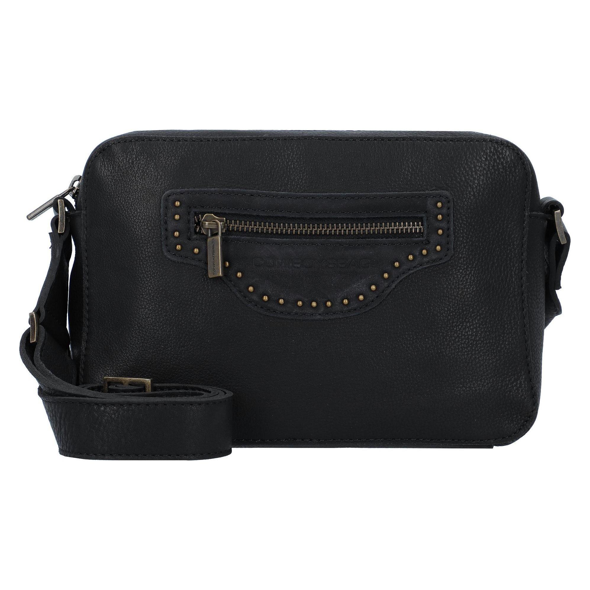 Cowboysbag, Damen, Handtasche, Enterprise Umhängetasche Leder 25 Cm, Schwarz