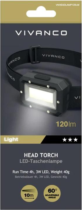 Image du produit Vivanco LED-Stirnlampe (120 lm)