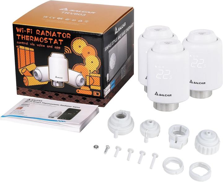 Produktbild Salcar 3 x Heizkörperthermostat TRV603