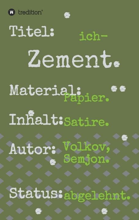 Produktbild ich-Zement. (Semjon Volkov, 2016)