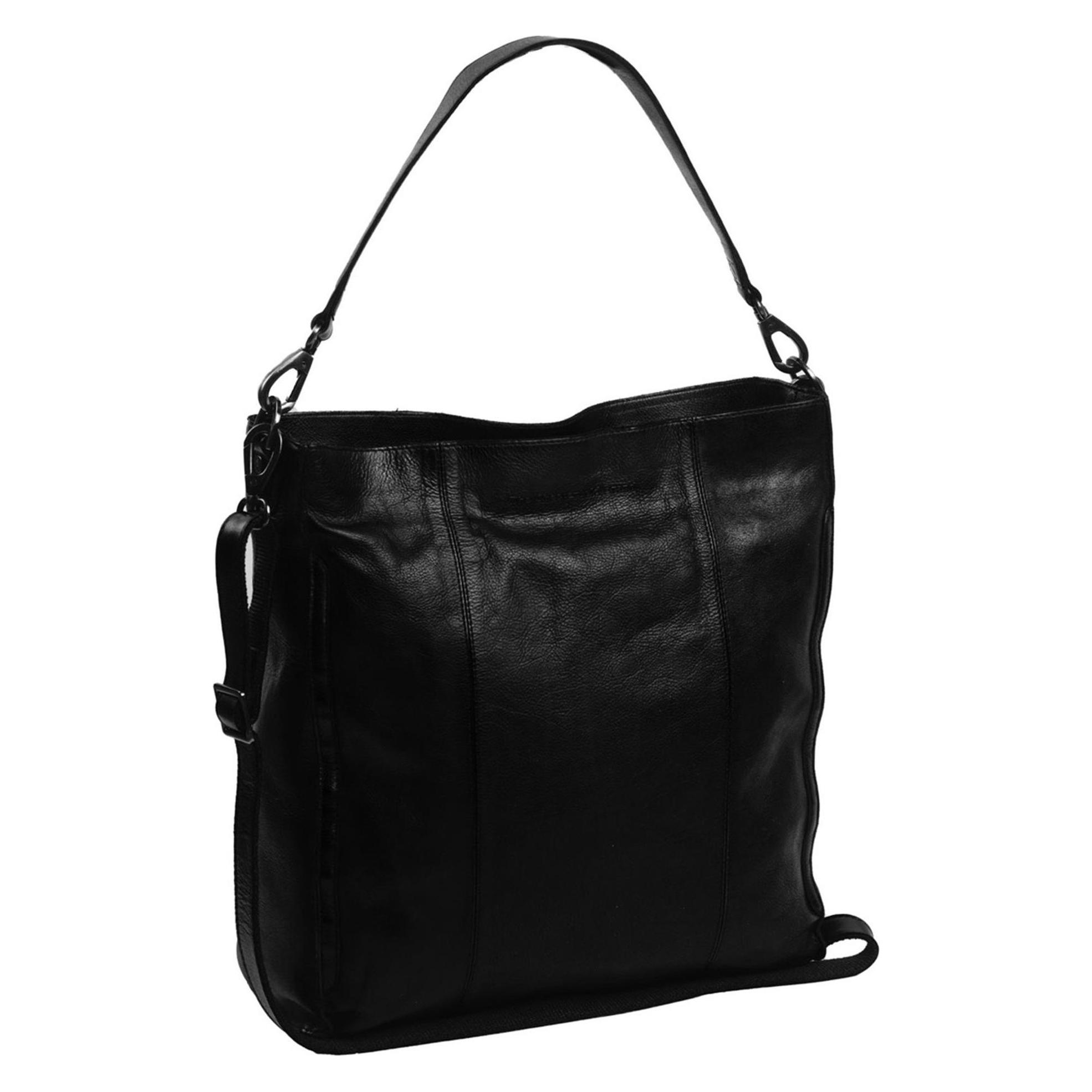 The Chesterfield Brand, Handtasche, Black Label Schultertasche Leder 33 Cm, Schwarz