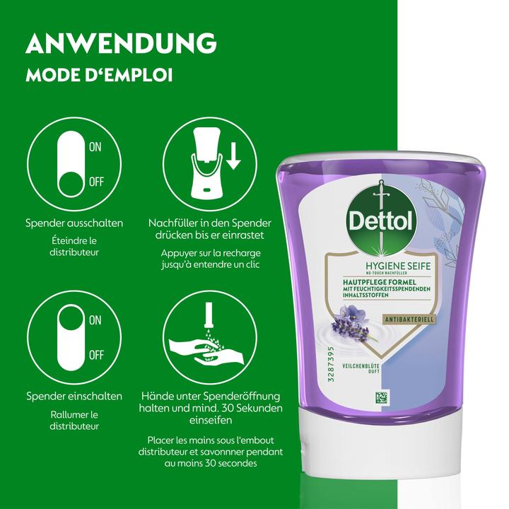 Actual product image Dettol No-Touch Hand Soap Refill Violet Blossom (refill, 250 ml)