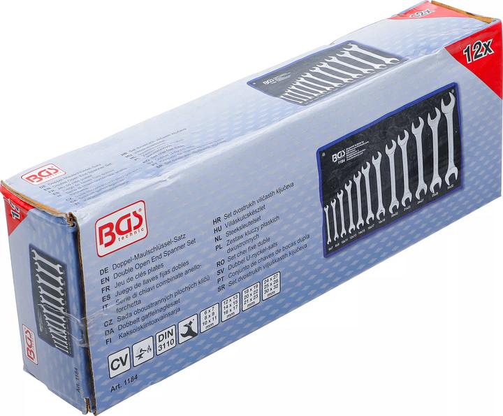 Produktbild BGS Doppel-Maulschlüssel-Satz SW 6 x 7 - 30 x 32 mm 12-tlg. (27 mm, 28 mm, 25 mm, 32 mm, 24 mm)