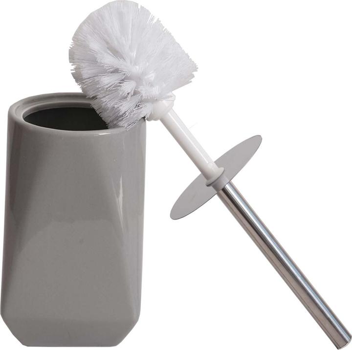 Produktbild Swisshandel24 5-teiliges Badset, WC-Garnitur Badezimmerset Badaccessoires, Keramik grau