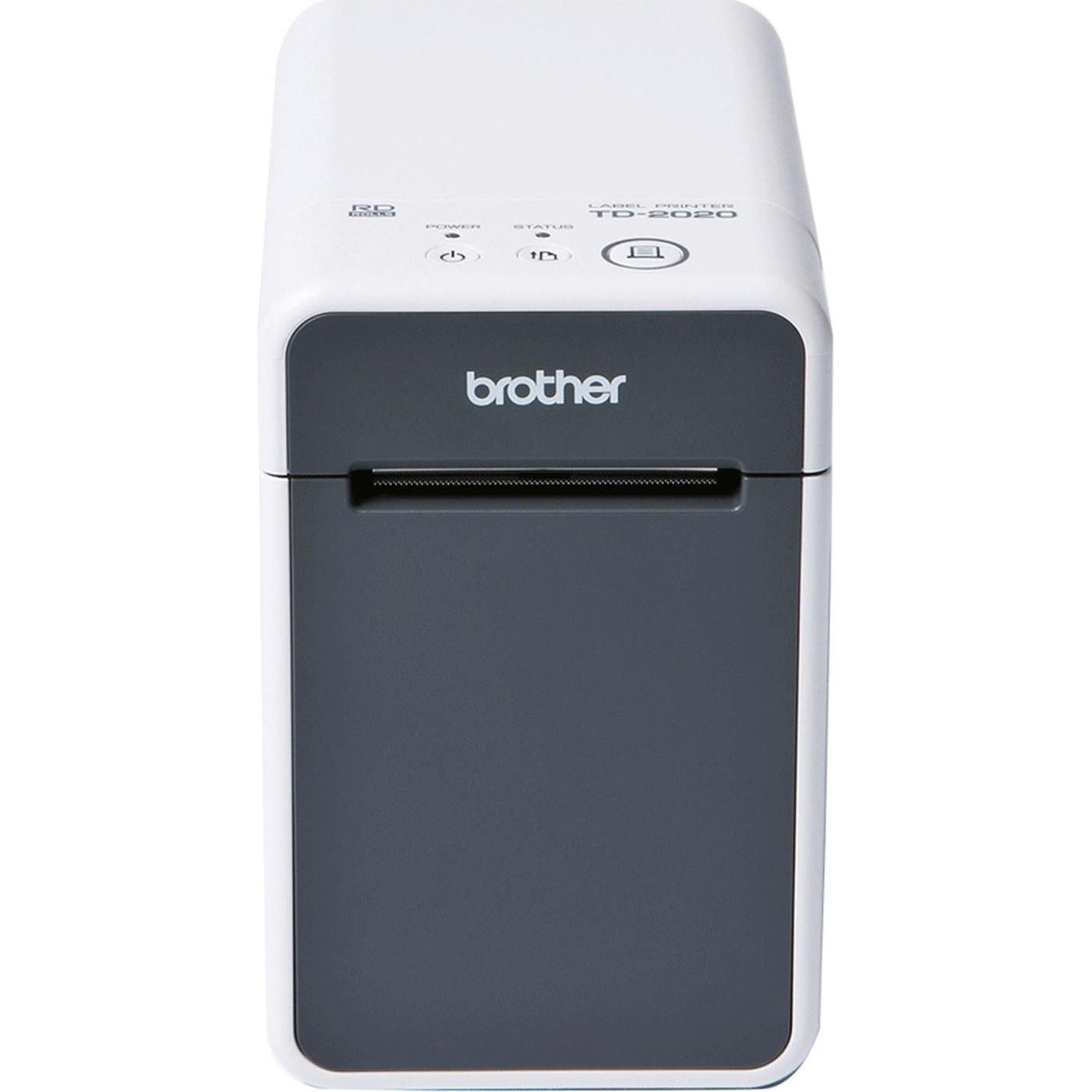 Brother TD-2020A (203 dpi), Stampante di etichette, Bianco, Grigio