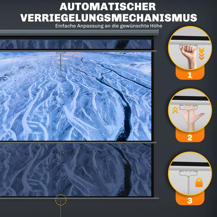 Produktbild Homcom Beamer Leinwand Kunststoff, Metall Weiss (84", 4:3)
