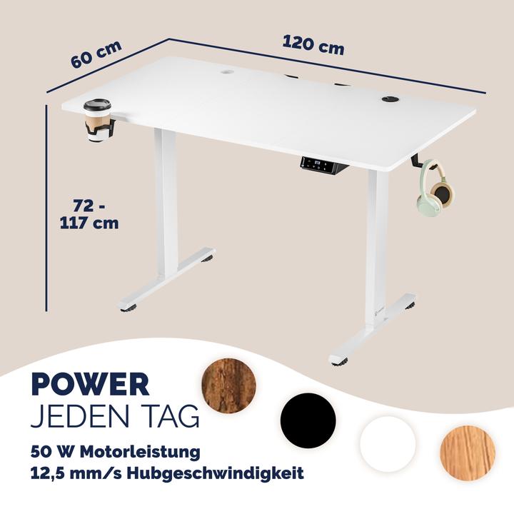 Image du produit Casaria Höhenverstellbarer Schreibtisch